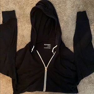 Black zip up hoodie